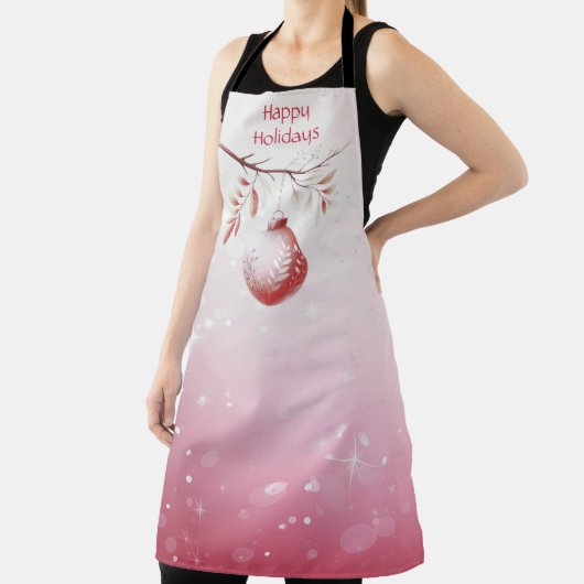 Tablier Balle de Noël rose (Insitu)