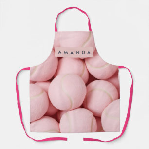 Tablier Balle de Tennis Rose Pâle Chic Personnalisée