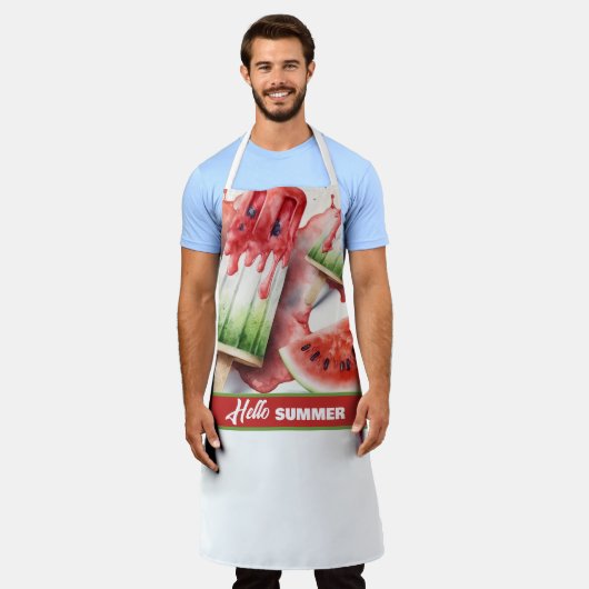Tablier Balles et pastèque, BONJOUR ÉTÉ (Porté)