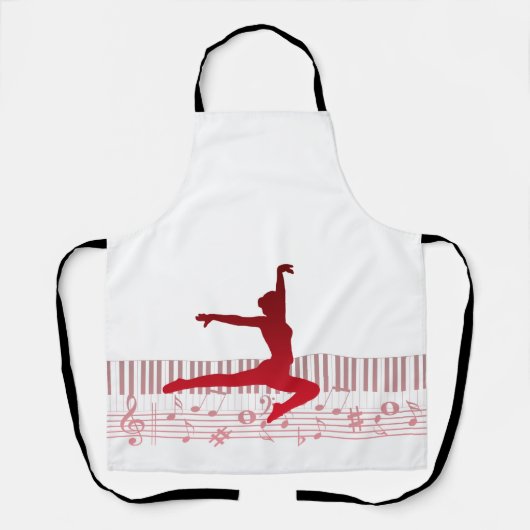Tablier Ballet dancer sur clavier (Recto)
