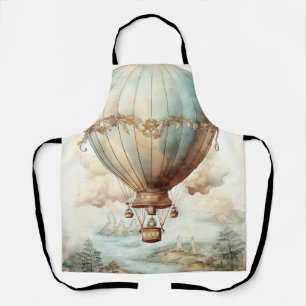 Tablier Ballon à air chaud sarcelle fantaisiste Antique