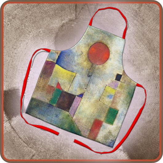 TABLIER - Ballon Rouge - Une Abstraction de Paul K