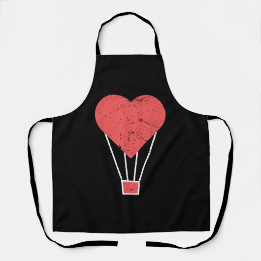 Tablier Ballons à air chaud de coeur mignon (Recto)