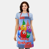 Tablier Ballons d'anniversaire joyeux (Porté)