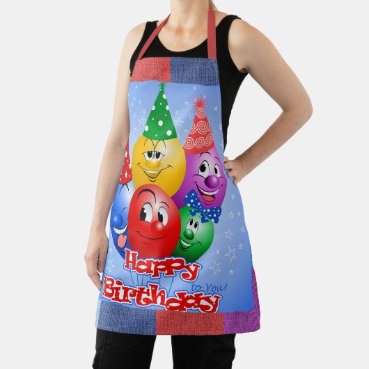 Tablier Ballons d'anniversaire joyeux (Insitu)