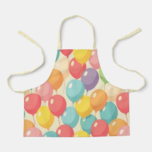 Tablier Ballons de fête de différentes couleurs (Recto)