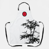 Tablier Bambou Arbre Monogramme Restaurant Style Apron (Recto)