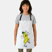 Tablier Banane au patinage sur glace avec patins sur glace (Insitu)