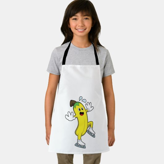 Tablier Banane au patinage sur glace avec patins sur glace (Insitu)