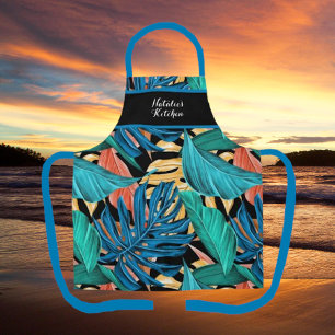 Tablier Banane vive Feuilles Tropical Print Apron