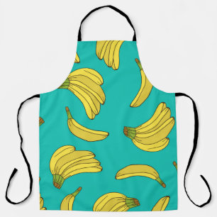 Tablier Bananes dessinées à la main sans couture motif. Es