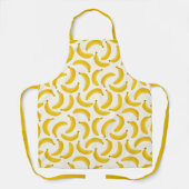 Tablier Bananes Tropical Fruit Print, jaune et blanc (Recto)