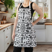 Tablier Bandanna Scandinave Mignonne Noir Et Blanc