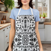 Tablier Bandanna Scandinave Mignonne Noir Et Blanc