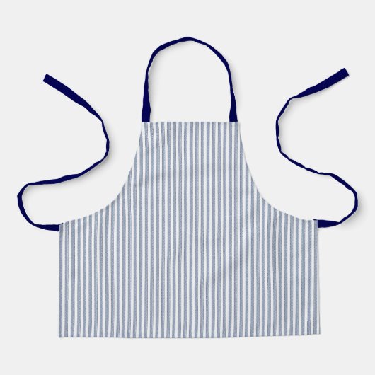 Tablier Bande à cocher bleue Enfants Apron (Recto)