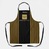 Tablier Bande Black & Gold personnalisée (Recto)