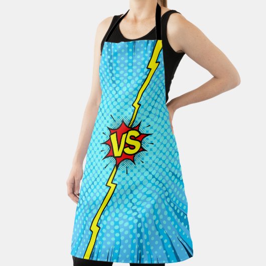 Tablier Bande dessinée contre arrière - plan, style pop-ar (Insitu)