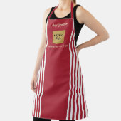 Tablier Bande rouge et blanche personnalisée (Insitu)