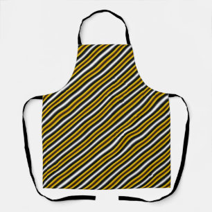 Tablier Bandes arc-en-ciel blanc jaune