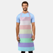 Tablier Bandes de couleurs Unicorne (Porté)