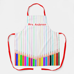 Tablier Bandes de crayon coloré pour personnaliser l'aire