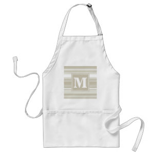 Tablier Bandes de grès monogramme
