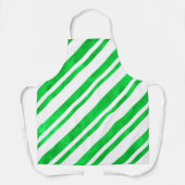 Tablier Bandes de Sucre de canne d'aquarelle verte (Recto)