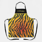 Tablier Bandes de tigres orange et noir (Recto)