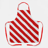 Tablier Bandes diagonales blanches rouges (Recto)