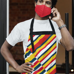 Tablier Bandes diagonales multicolores