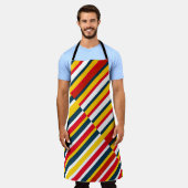Tablier Bandes diagonales multicolores (Porté)