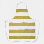 Tablier Bandes d'or, Blancs, Motif rayé (Recto)