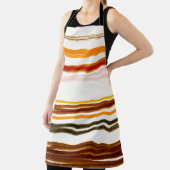 Tablier Bandes géométriques, aquarelle orange (Insitu)