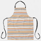 Tablier Bandes marron gris mignonne (Recto)