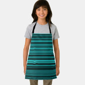 Tablier Bandes noires turquoises (Insitu)