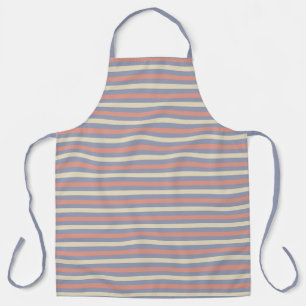 Tablier Bandes pastel jaune, orange et bleu