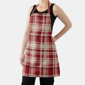 Tablier Bandes Plaid Crème Rouge (Insitu)