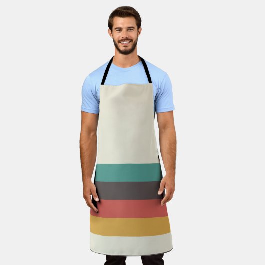 Tablier Bandes rétro classiques (Porté)