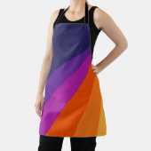 Tablier Bandes rétro en diagonale violette et orange (Insitu)