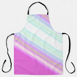 Tablier Bandes rose vif et blanc