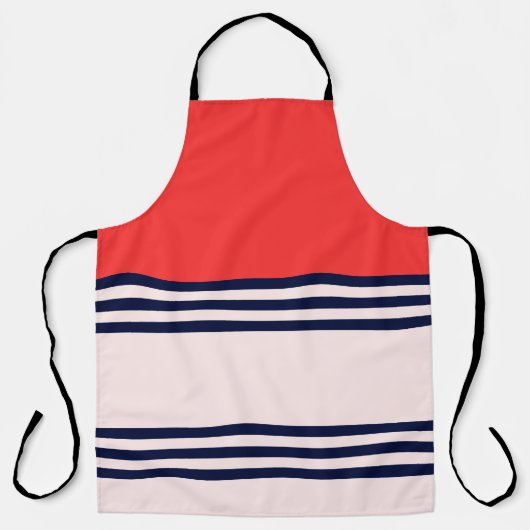 Tablier Bandes rouges rétro (Recto)