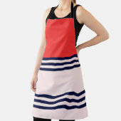 Tablier Bandes uniformes rouges et noires (Insitu)