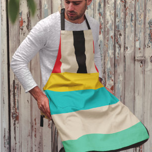 Tablier Bandes verticales horizontales multicolores