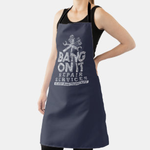 Tablier Bang On It Repair Services White Gfx Navy