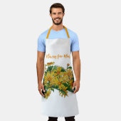 Tablier Baptisé Orange Daisy Apron (Porté)