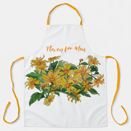 Tablier Baptisé Orange Daisy Apron (Recto)