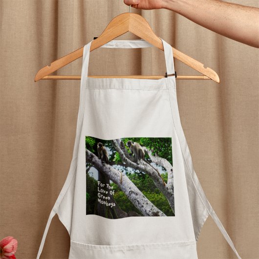 Tablier Barbaron Vert Singes Standard