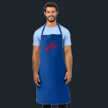 Tablier Barbecue bleu et rouge homard<br><div class="desc">Barbecue bleu et rouge homard chef Apron</div>
