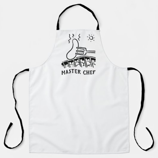Tablier Barbecue Chef Apron avec Saucisson Cuite Image (Recto)