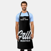 Tablier barbecue maître grill noir personnalisé po (Porté)